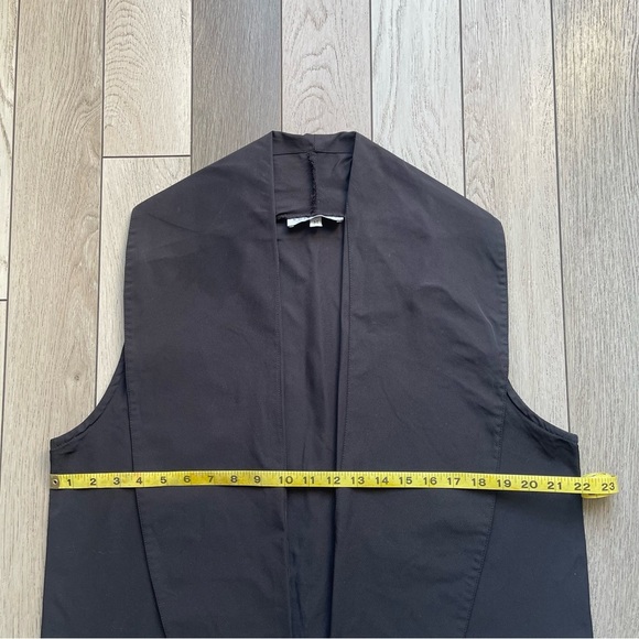 Bryn Walker Black Sleeveless Open Front Vest - Picture 5 of 6